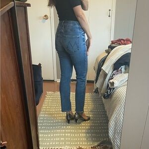 Mother mid rise, dazzler, crop, boot cut jeans size 26